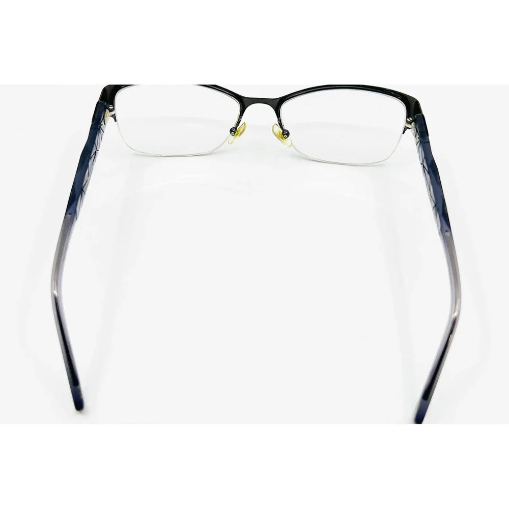 M Eyewear Regency 001 Eyeglasses Women Black Semi-Rimless Cat Eye 53-17-135